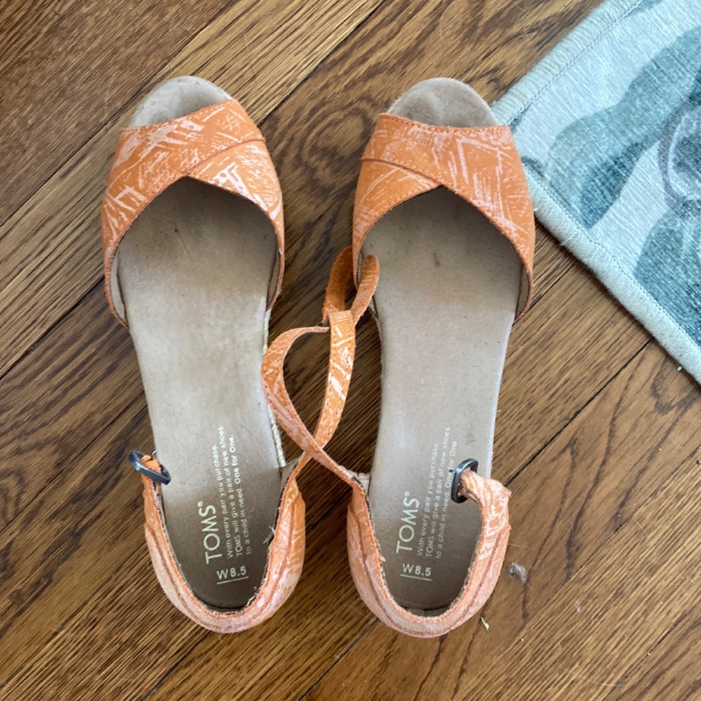 Tom’s sandals - orange. Worn only a handful of times.